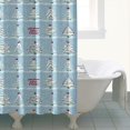 thumbnail image 4 of Blue Christmas Tree Pattern Shower Curtain 84"x72" ,Bathroom Decorative Shower Curtains Set with 12 Hooks,Modern Waterproof Washable Shower Curtain, 4 of 6