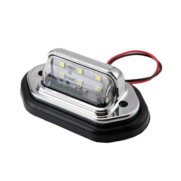 SharkTRUE Lampe de Plaque d'Immatriculation Universelle LED Blanche pour Camion T O RV Remorque H