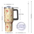 thumbnail image 2 of 40oz Pioneer Flower Floral Print Pattern Insulated Tumbler with Handle, BPA-Free Leak Proof Lid and Straws, Double Wall Vacuum, Hot 12h/Cold 34h, 2 of 6