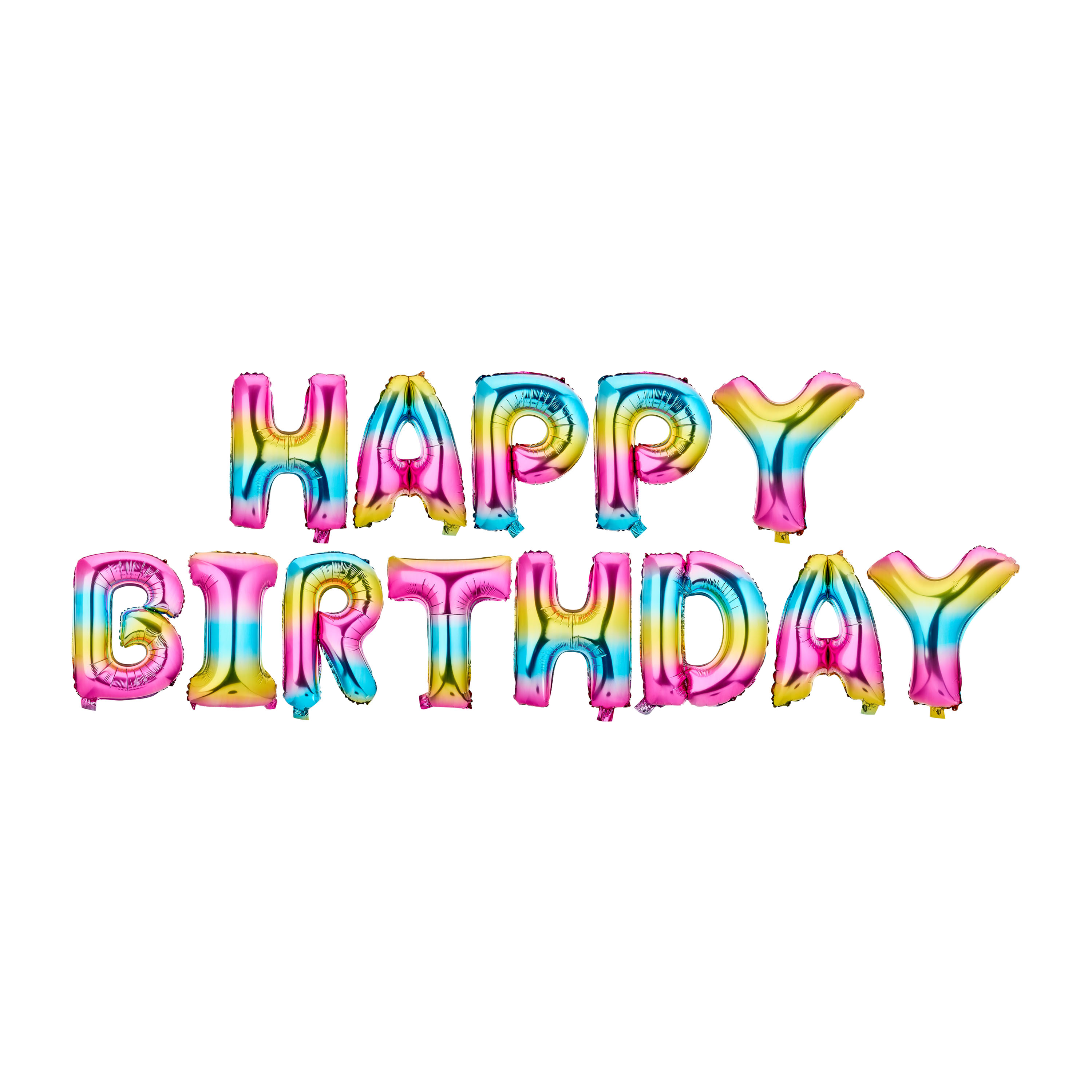 Way To Celebrate Multicolor Happy Birthday Rainbow Foil Balloon Banner photo 1