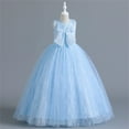 thumbnail image 2 of XFHLMJFF Girls Dress Kids Toddler Baby Spring Summer Print Ruffle Sleeveless Show Lace Tulle Princess Frocks Lovely Sundress, 2 of 9