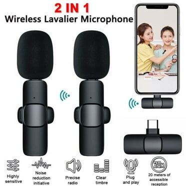 Cocobaby 2 IN 1 Audio Video Recording Lavalier Wireless Microphone Mini Mic For Android
