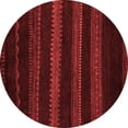 thumbnail image 1 of Ahgly Company Indoor Round Abstract Red Modern Area Rugs, 7' Round, 1 of 4
