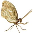 thumbnail image 1 of Escultura de mariposa dorada, adorno de insectos de Metal sólido, minifigura de mariposa para decoración de escritorio, jardín, oficina en casa, 1 of 5