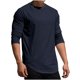 thumbnail image 1 of pstuiky camisetas de manga larga para hombre, Camiseta informal de cuello redondo de punto para hombre, camiseta deportiva informal falsa, camiseta de cuello redondo de manga larga top de hombre xxl, 1 of 8