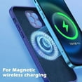 thumbnail image 3 of Liquid Silicone Case For iPhone 16 15 14 13 12 11 Pro Max Plus Phone Magnetic Wireless Charger For Magsafe Shockproof Back Cover Lavender For iPhone 11Pro Max, 3 of 6