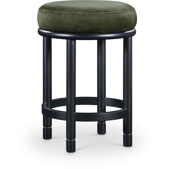 Meridian Furniture Monette Green Velvet Counter Stool