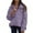 Purple, variant on ZHOUCHANKIDS Women's Pullover Puffer Jacket Hooded Oversized Lightweight Quilted Jacket Winter Warm Padded Coat Purple S
