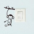 thumbnail image 3 of Etiqueta engomada de la pared del mono para la decoración del hogar del vinilo de la decoración del interruptor Fason CKCH4BT26, 3 of 5