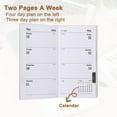 thumbnail image 4 of Uxcell 2026 Daily Planner Notebook, 6.8 x 3.8" 64 Sheets Undated to Do List Daily Weekly Monthly Goals Pocket Notebook for Office Home Study Work Weeding Time Management, Colorful Black, 4 of 7