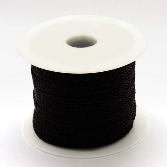 49Yard 1mm Nylon Cord Black Beading String Thread Roll Lift Shade Cord for Jewelry Making Kumihimo Knotting Wrapping Beading Supplies DIY Crafts