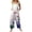 Dark Blue, variant on JULMCOMO Cotton Linen Jumpsuits for Women Wide Leg Floral Print Loose Fit Overalls Sleeveless Casual Summer Jumpsuit with Pockets Light Blue 2XL