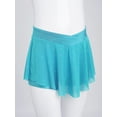 thumbnail image 6 of Haitryli Kids Girls Athletic Dance Skirt Glittery Rhinestones Gymnastics Ice Skating Builtins Swirl Flow Skirt Blue Green 12, 6 of 7