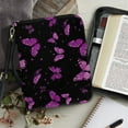 thumbnail image 4 of ZUXONGSY Purple Butterfly Print Bible Cover for Women Men PU Leather Bible Case with Handle Large Bible Bag Multifunctional Bible Carrier for Church Religious, XL, 4 of 7