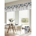 thumbnail image 6 of 2 Panels Blue Brown Spring Floral Valance for Windows, Watercolor Botanical Vintage Light Filtering Kitchen Curtains, Rod Pocket Window Treatment Curtain Valances for Living Room Bedroom, 42"x12", 6 of 9
