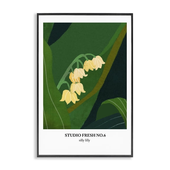Stupell Industries Scandinavian Silly Lily Studio Poster Black Framed Giclee Art, 12 x 18, by Incado
