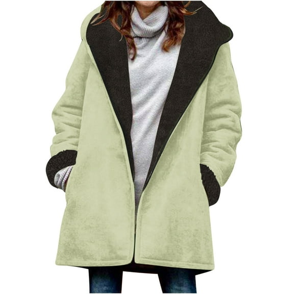 Plus Size Zip Up Hoodies for Womens Pullover Fashion Winter Warm And Fleece Heavy Printed Hooded Jacket With Zipper Double Pockets