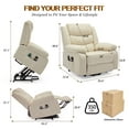 thumbnail image 2 of Korser Power Lift Recliner Chair for Elderly with Massage and Heat Oversized for Living Room,Beige, 2 of 6