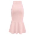 thumbnail image 5 of Women's Elegant Midi Fishtail Skirt Business Formal Skirts Ruffle Hem Fishtail Skirt, 5 of 5