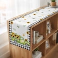 thumbnail image 6 of Table Runners 72 Inches Long Dress Scarves, Sunflowers Farmhouse Kitchen Table Runner, Coffee Tablerunners, Spring Farmhouse Country Truck Floral Black Plaid 14x72 Inch, 6 of 9