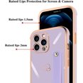 thumbnail image 3 of Compatible with iPhone 12 Pro Max Case for Women Girls,Soft TPU Cute Plating Double Love Heart Pattern Bumper, 3 of 5