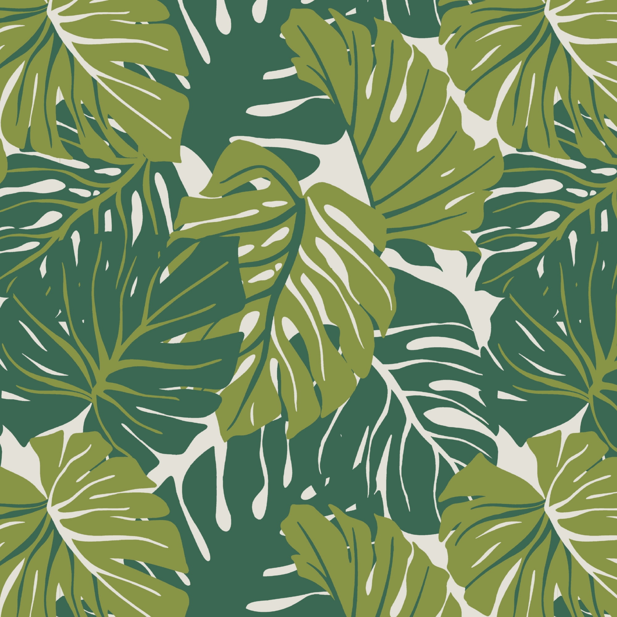 Mainstays 37"L x 19.5"W Green Leaf 1 Piece Rectangle Outdoor Chair Cushion