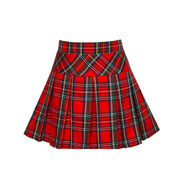 Jupe Fille Uniforme Scolaire Rouge Tartan 6 Ans