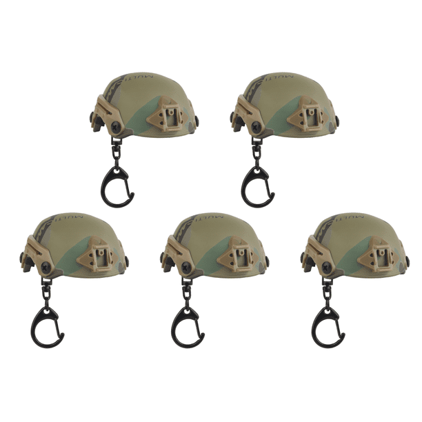 Mini llave portátil para casco Abridor de botellas con llavero de anillo (verde)