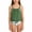 S01 Army Green, variant on Girls Tankini Swimsuit 2 Piece Set Teens Halterneck Bathing Suits Leopard Printed Tankini Set Black & 11-12 Years