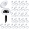 thumbnail image 1 of 150pcs Screw Caps, Plastic Screw Caps, Hinged Screw Caps, Self Tapping Screw Caps (White), 1 of 5