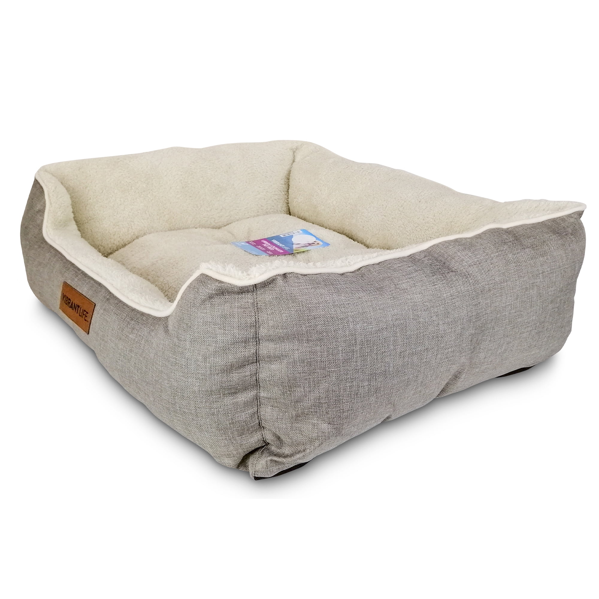 Vibrant Life Urban Lounger Pet Bed, Medium, Beige