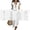 a-White, variant on Women’s 3/4 Sleeve Deep V Neck Ruffle Maxi Dress Tiered Solid Linen‑Like Casual Long Dress