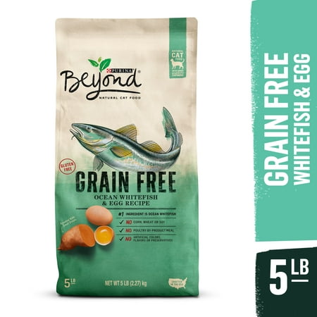 Purina Beyond Grain Free, Natural Dry Cat Food, Grain Free Ocean Whitefish & Egg Recipe - 5 lb. (Best Bait For Whitefish)