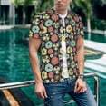 thumbnail image 6 of KLL Daisies Flowers for Men's Baseball Shirts,Short Sleeve Casual Shirts Button Down Shirt for Men Beach Summer Wedding Shirt-X-Large, 6 of 7