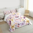 thumbnail image 3 of Homewish Rustic Boho Butterfly Full Size Comforter Sets,Cute Cartoon Flower Bedding Comforter Set,Country Leaves Bedding Sets For Girls Kids,Super Cozy Room Decor Reversible,3-Piece, 3 of 8