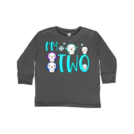 

Inktastic I m 2 Cute Penguin Birthday Party Gift Toddler Boy or Toddler Girl Long Sleeve T-Shirt
