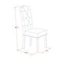 thumbnail image 2 of East West Furniture DMEL3-AWA-05 3 Piece Dinette Sets Contains 1 Drop Leaves Modern Kitchen Table and 2 Grey Linen Fabric Parsons Chair Button Tufted Back with Nail Heads - Acacia Walnut Finish, 2 of 3