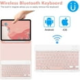 thumbnail image 3 of Auto Sleep / Wake Leather Smart Tri-fold Stand Case Cover with Pencil Slot Keyboard for iPad Air 5th 4th Gen 10.9 inch Pink, 3 of 7