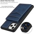 thumbnail image 5 of for iPhone 11 Pro Max Wallet Case with RFID Blocking Card Holder,PU Leather Magnetic Buttons Portrait Stand with 7 Card Slots Flip Wrist Strap Shockproof Case for iPhone 11 Pro Max 6.5",Blue, 5 of 15