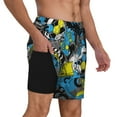 thumbnail image 2 of Fotbe Goal Time Traje de Baño para Hombre – Shorts de Natación de Secado Rápido con Forro y Bolsillos-3X-Large, 2 of 6