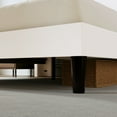 thumbnail image 3 of Einfach King Size Upholstered Bed Frame, Platform Bed with Velvet Wingback Headboard, White, 3 of 11