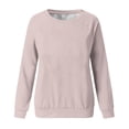 thumbnail image 5 of Craaazy Womens Oversized Sweatshirt Solid Color Crew Neck Raglan Sleeve Casual Long Sleeve Top for Daily Wear Gifts, 5 of 5