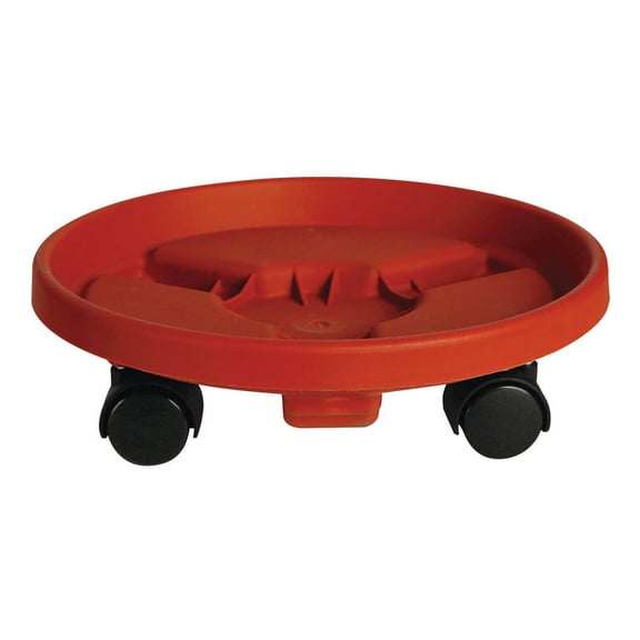 1 Pc, Bloem 3.6 In. H X 11.9 In. D Resin Plant Caddy Terracotta Clay