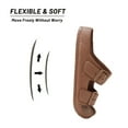 thumbnail image 3 of VICT POPU Womens Sandals Adjustable Double Buckle Strap Waterproof EVA Flat Slides，Brown,Sizes 10, 3 of 6