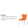 thumbnail image 5 of Flash Furniture 4 Pack Lowell Contemporary Design Orange Plastic Stack Chair, 5 of 13
