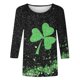 thumbnail image 5 of Xuyuer St. Patrick's Day Women's Casual 3/4 Sleeve T-Shirts Round Neck Cute Tunic Tops Basic Tees Blouses Business Work Merry and Bright Graphic Tee Top, 5 of 6