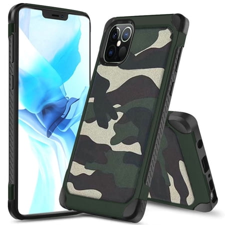 GSA Tough Shockproof Case For iPhone 12 Pro Max (6.7") - Green Camo
