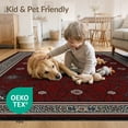 thumbnail image 4 of ODIKA 4'x6' Washable Area Rug Stain Resistant, Low Pile, Easy Care Web Gothic Arch With Spider Emblem And Vintage Scroll Border for Dorm Room, Small Living, 4 of 7