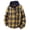 Yellow, variant on QHFBli Mens Flannel Hoodie Shirts Casual Button Down Plaid Shirt Jackets for Men Long Sleeve Stylish Hooded with Pocket