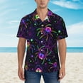 thumbnail image 4 of Easygdp Multi-colored Spiders Men's Hawaiian Shirts Print Lapel Short Sleeve for Beach, vacation, party, casual occasions - XX-Large, 4 of 9